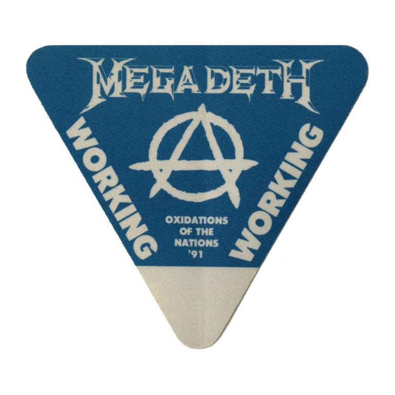 Megadeth 1991 Oxidations Concert Tour Working Backstage Pass