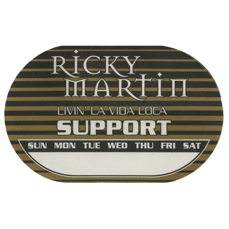 Ricky Martin 1999 Livin La Vida Loca Concert Tour Support Backstage Pass