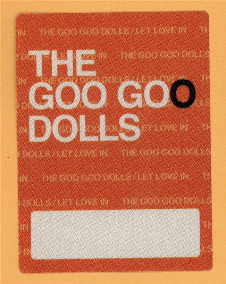 Goo Goo Dolls 2006 Let Love In Concert Tour WORKING Backstage Pass