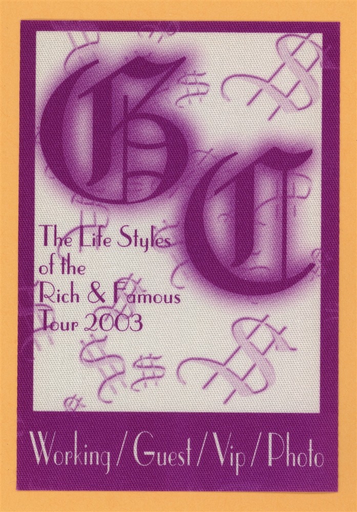 Good Charlotte 2003 Concert Tour WORKING Backstage Pass