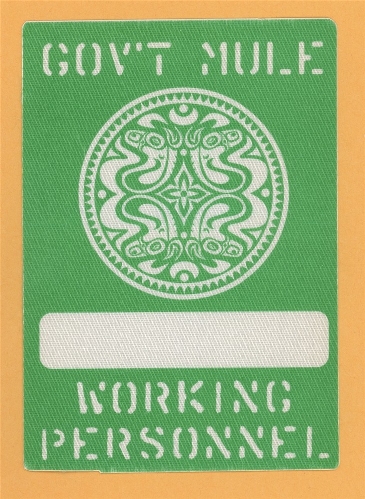 Gov't Mule 2004 Déjà Voodoo Concert Tour WORKING Backstage Pass