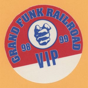Grand Funk Railroad 1998 Concert Tour VIP Backstage Pass