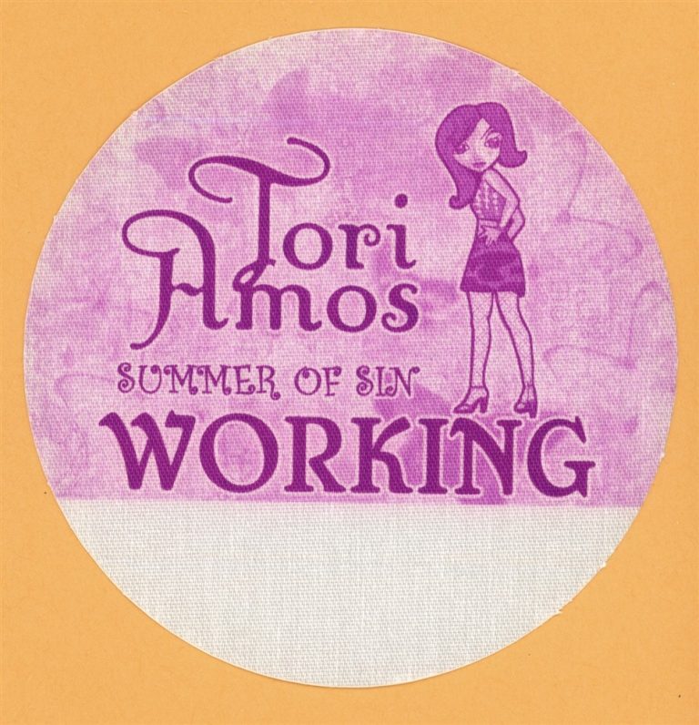 Tori Amos 2005 The Beekeeper Concert Tour Working Backstage Pass
