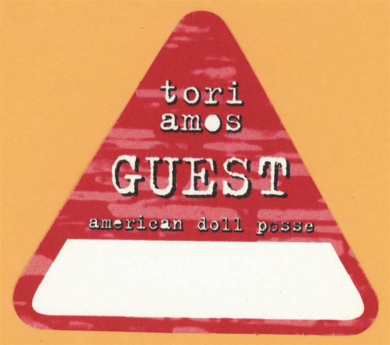 Tori Amos 2007 American Doll Posse Concert Tour Guest Backstage Pass
