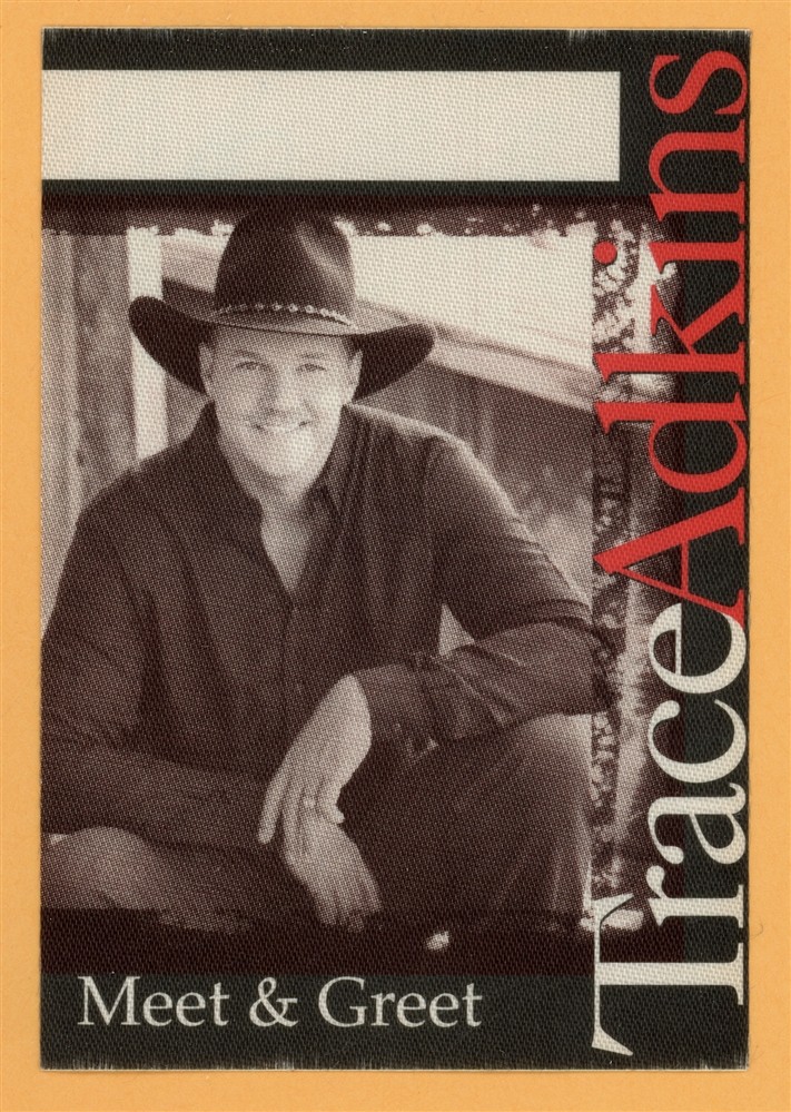 Trace Adkins 1996 Dreamin' Out Loud Concert Tour Meet & Greet Backstage Pass