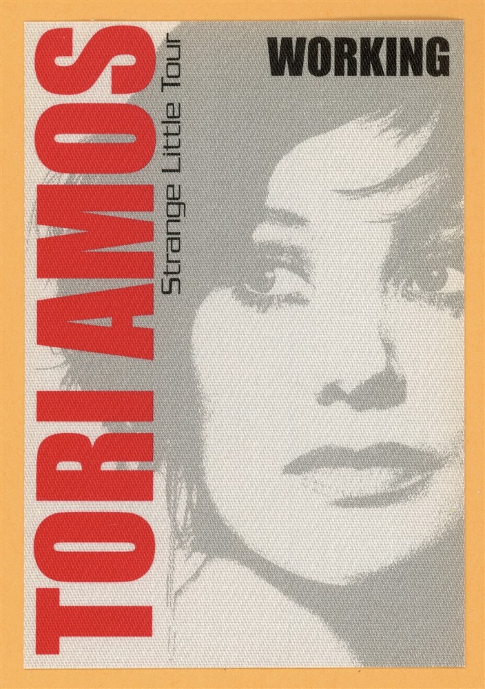 Tori Amos 2001 Strange Little Girls Concert Tour Working Backstage Pass