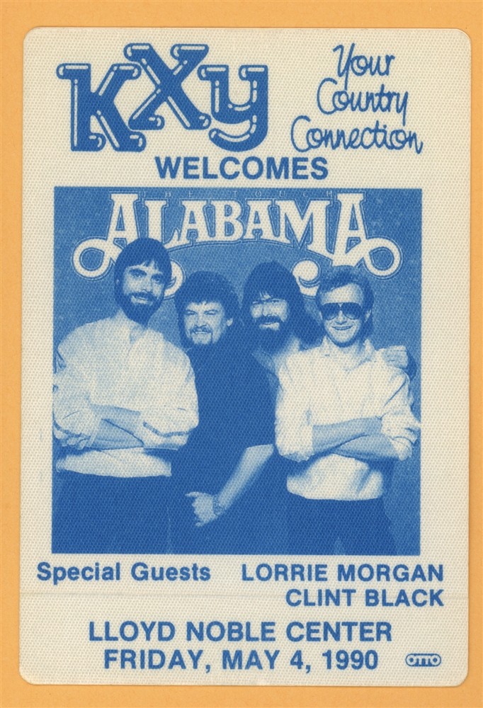 Alabama 1990 Clint Black Lorrie Morgan Concert Tour After Show Backstage Pass