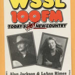 Alan Jackson 1997 LeAnn Rimes Concert Tour VIP Backstage Pass
