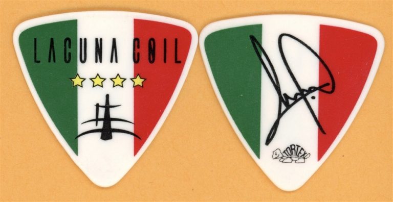 Lacuna Coil Marco Coti Zelati Vintage Guitar Pick - 2007 Karmacode Tour