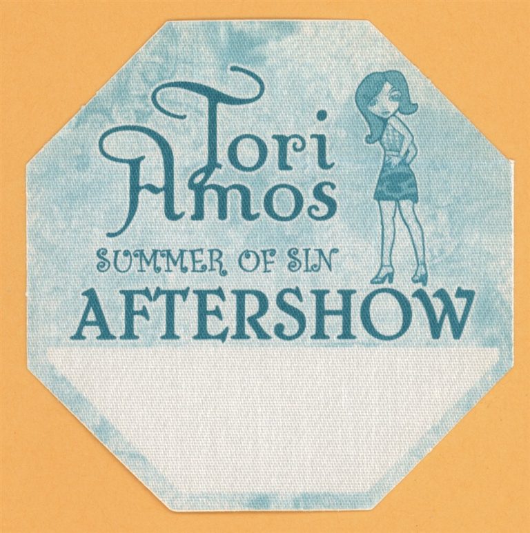 Tori Amos 2005 The Beekeeper Concert Tour After Show Backstage Pass