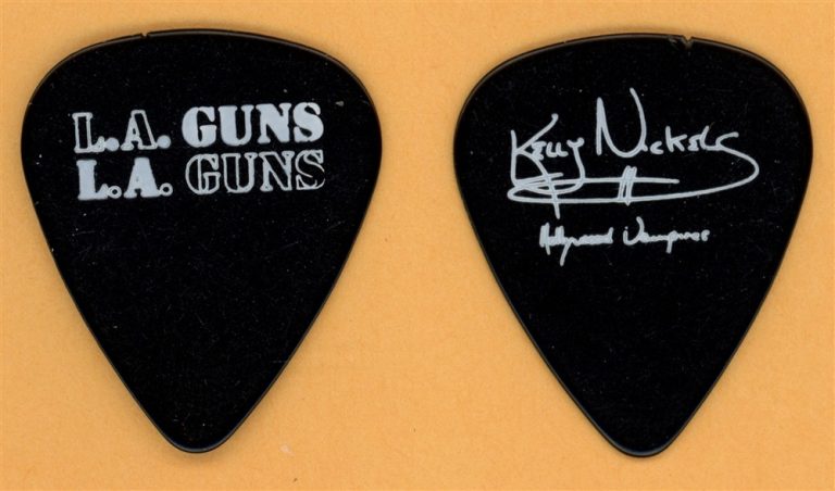LA Guns Kelly Nickels Vintage Guitar Pick - 1989 Cocked & Loaded Tour