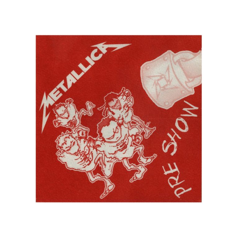 Metallica 2000 Summer Sanitarium Concert Tour Preshow Backstage Pass