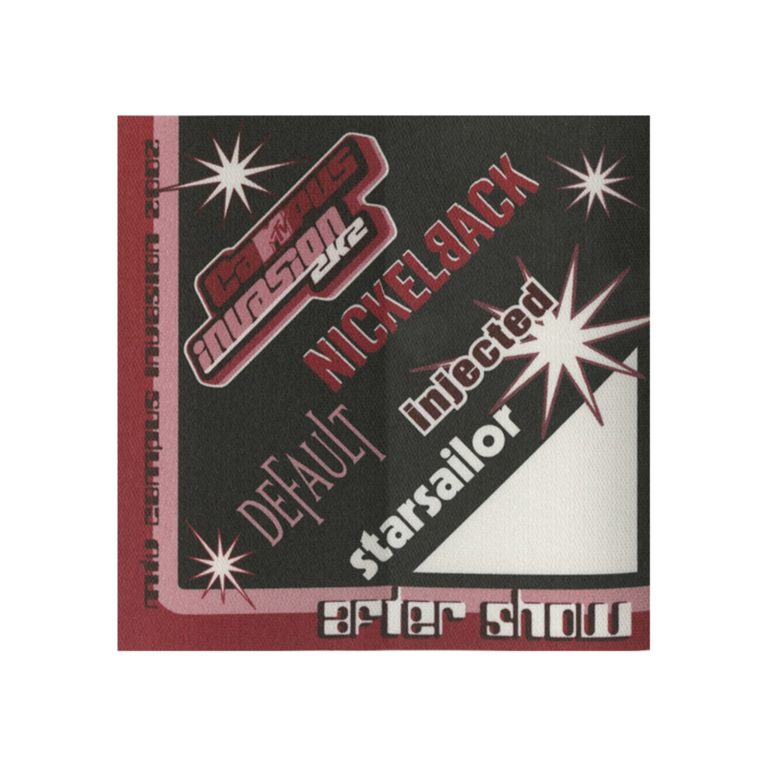 Nickelback 2002 Silver Side Up Concert Tour Aftershow Backstage Pass