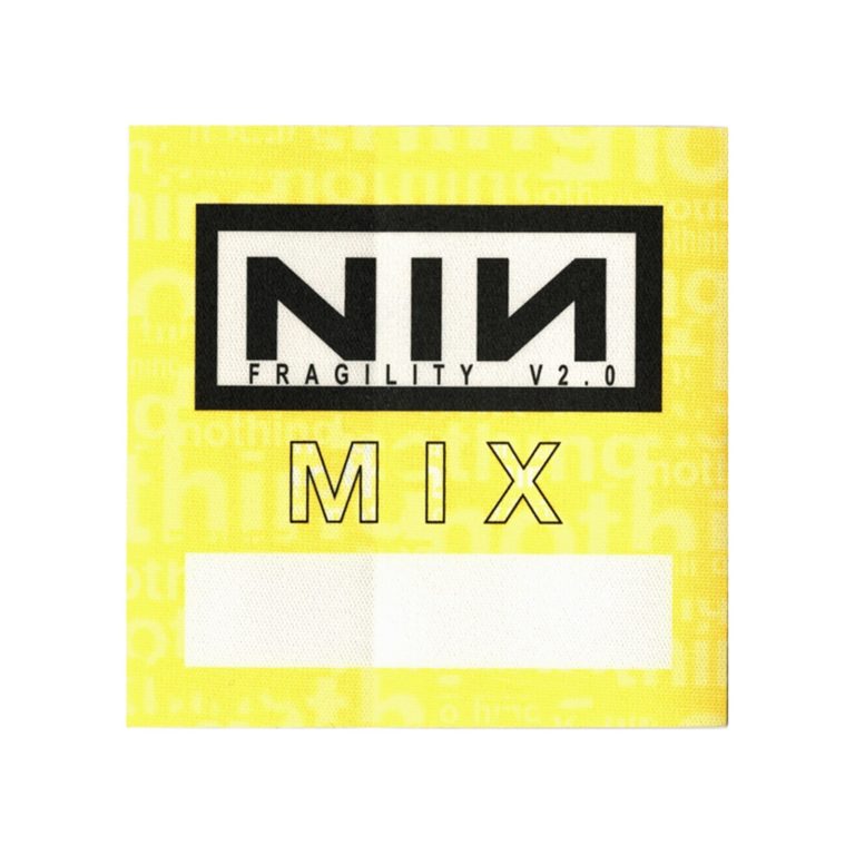 Nine Inch Nails 2000 Fragility Concert Tour Mix Backstage Pass