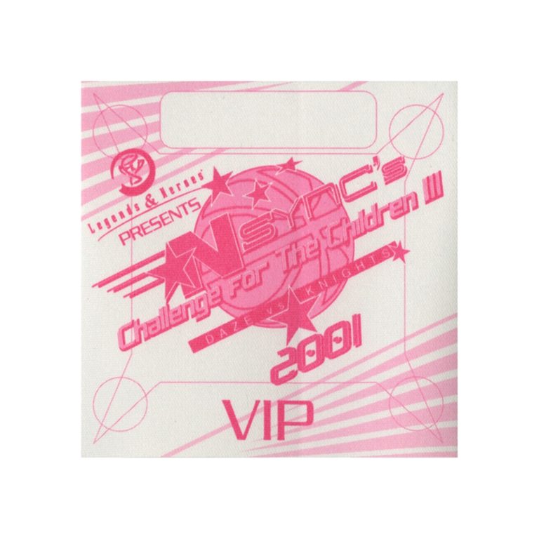 NSYNC 2001 Challenge for the Children Concert Tour VIP Backstage Pass