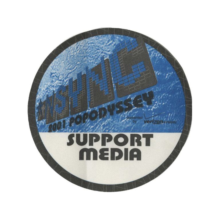 NSYNC 2001 Pop Odyssey Concert Tour Support Media Backstage Pass