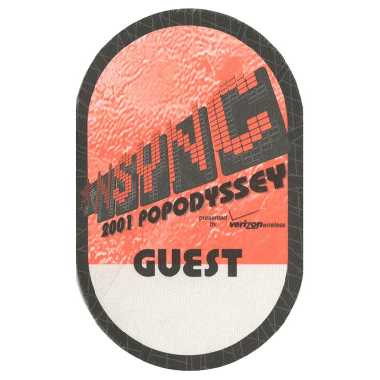 NSYNC 2001 Pop Odyssey Concert Tour Guest Backstage Pass
