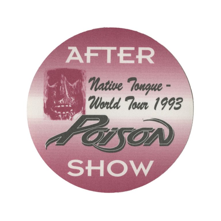 Poison 1993 Native Tongue Concert Tour After Show Backstage Pass