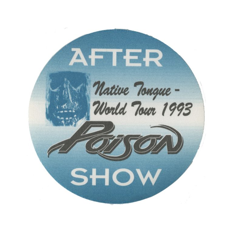 Poison 1993 Native Tongue Concert Tour After Show Backstage Pass