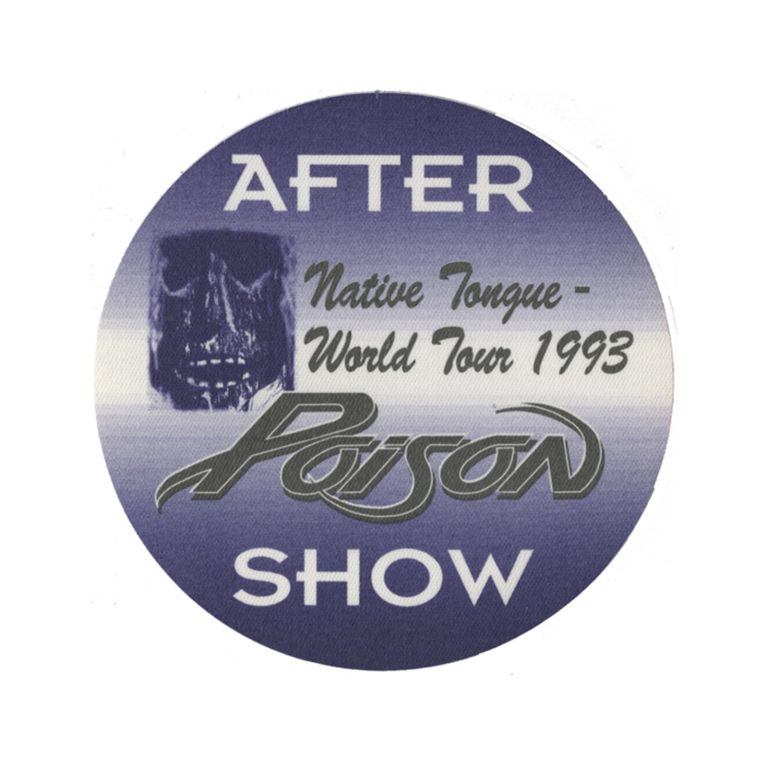 Poison 1993 Native Tongue Concert Tour After Show Backstage Pass