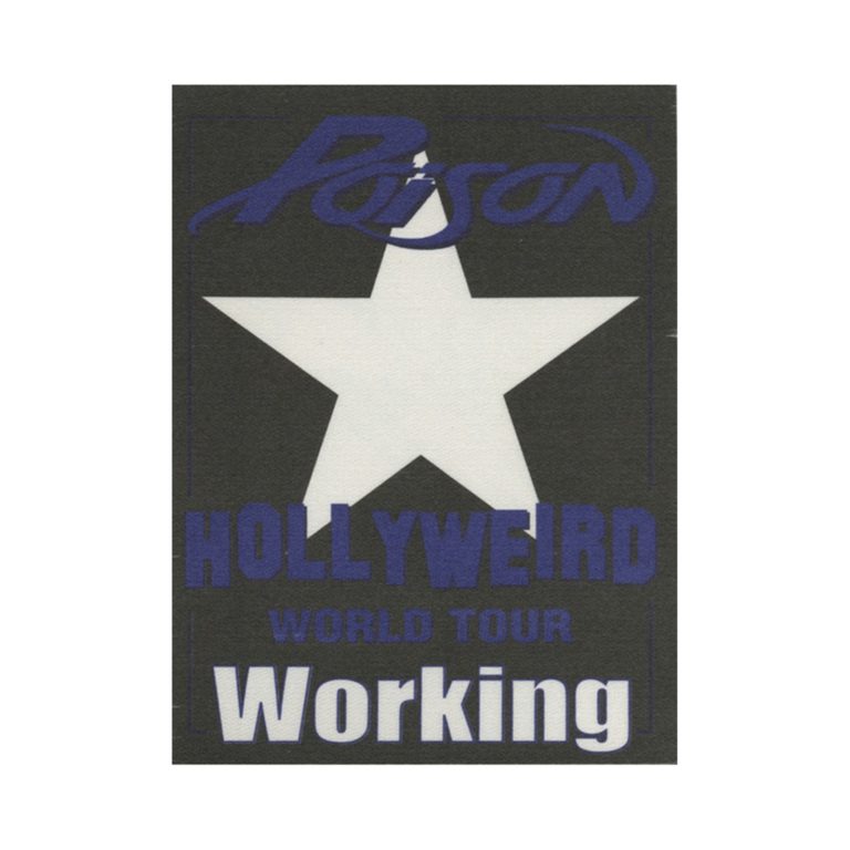 Poison 2002 Hollyweird Concert Tour Working Backstage Pass