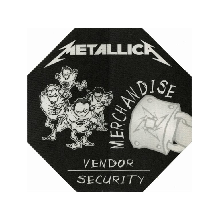 Metallica 2000 Summer Sanitarium Concert Tour Merchandise Backstage Pass