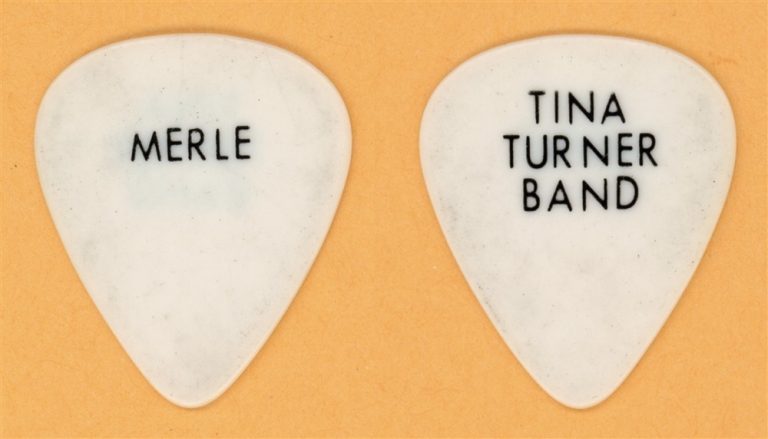 Tina Turner Band Mike Merle Vintage Guitar Pick - 2000 24/7 Tour