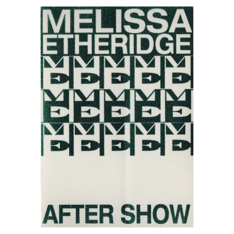 Melissa Etheridge 1992 Never Enough Concert Tour Aftershow Backstage Pass