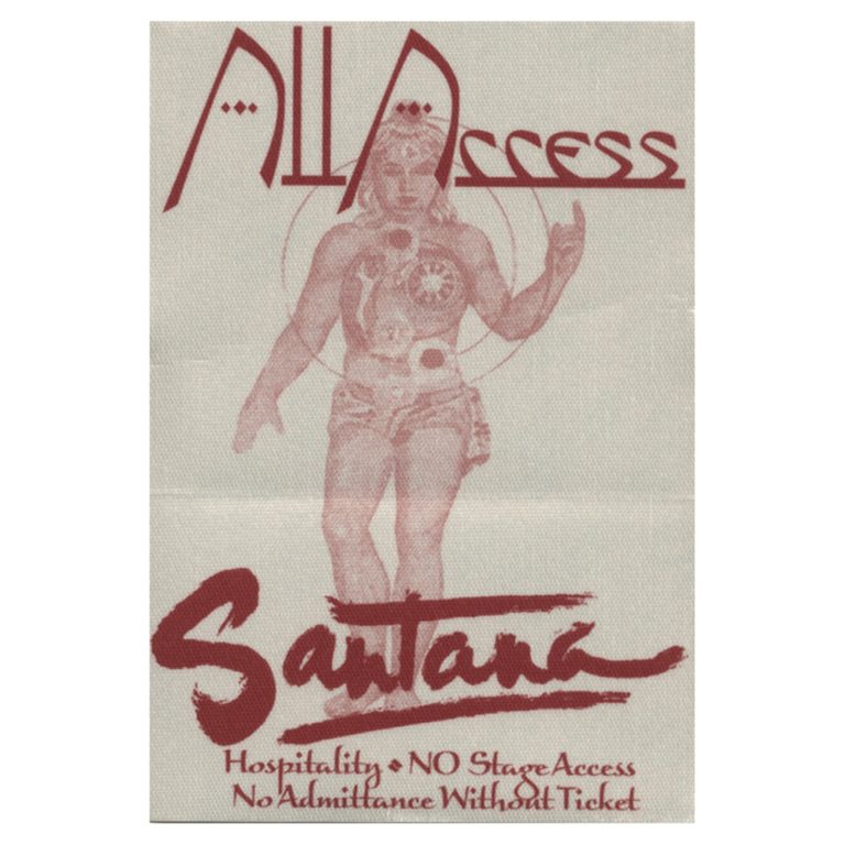 Santana 2002 Shaman Concert Tour All Access Backstage Pass