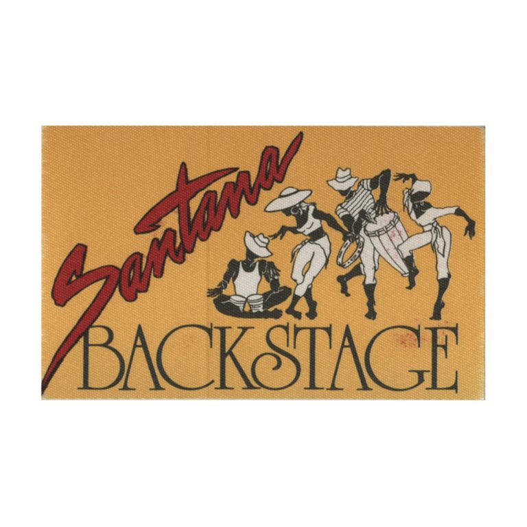 Santana 1984 Concert Tour Backstage Backstage Pass