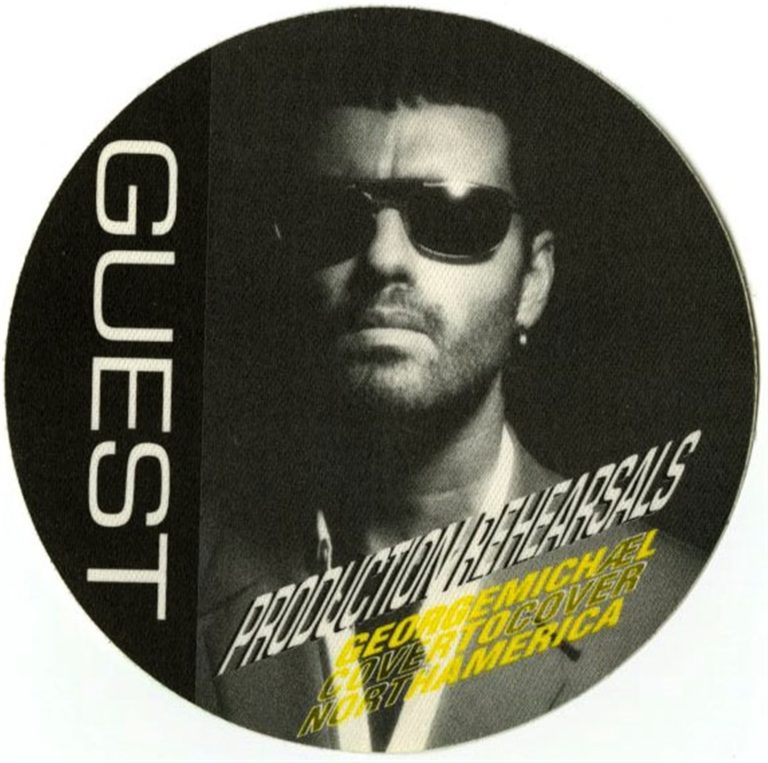 George Michael 1991 Cover to Cover Concert Tour Guest Backstage Pass