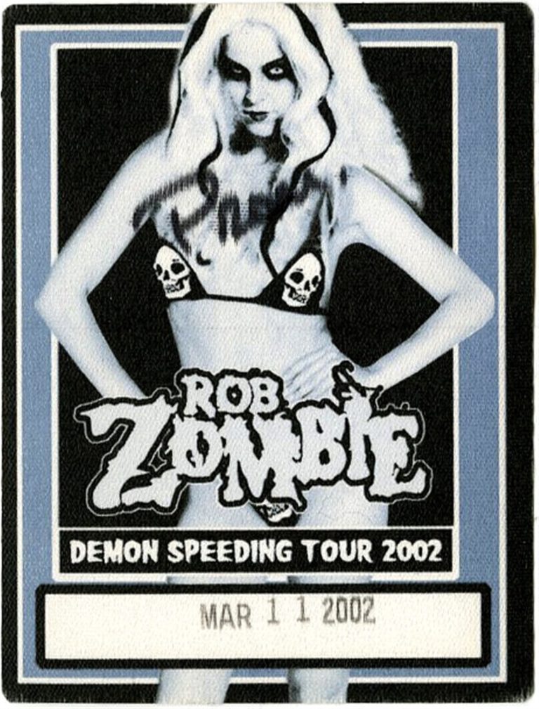 Rob Zombie 2002 The Sinister Urge Concert Tour Working Backstage Pass