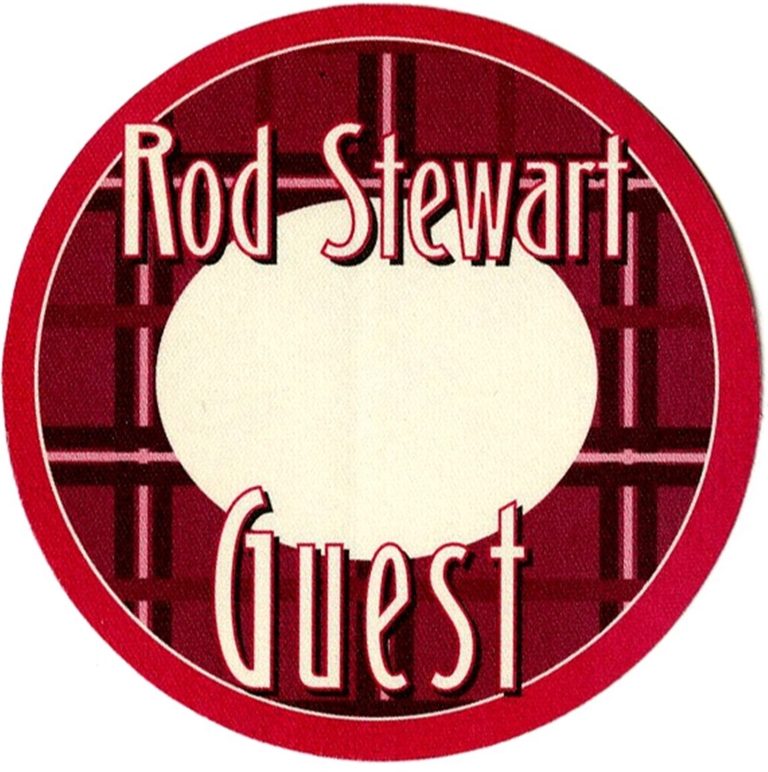 Rod Stewart 2002 The Great American Songbook Concert Tour Guest Backstage Pass