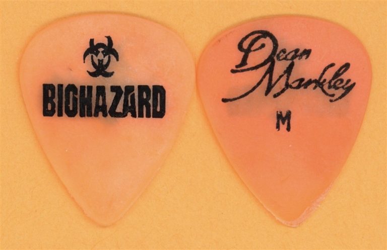 Biohazard Neon Orange Guitar Pick - 1990 Tour