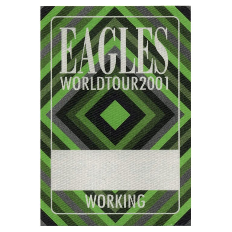 The Eagles 2001 Concert Tour Working Backstage Pass
