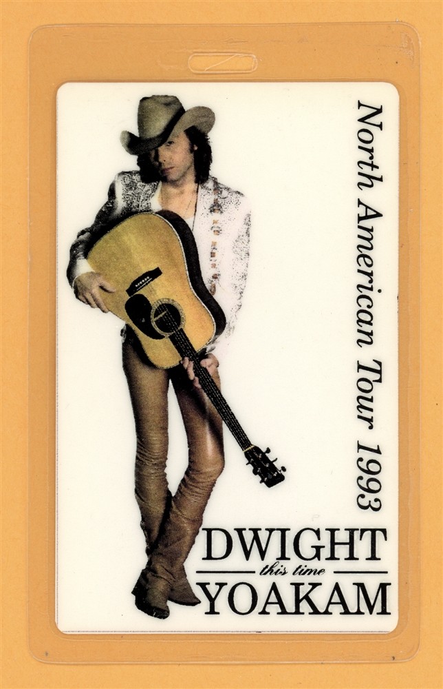 Dwight Yoakam 1993 This Time Tour All Access Laminated Backstage Pass