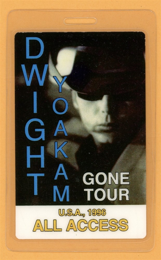 Dwight Yoakam 1996 Gone Tour All Access Laminated Backstage Pass