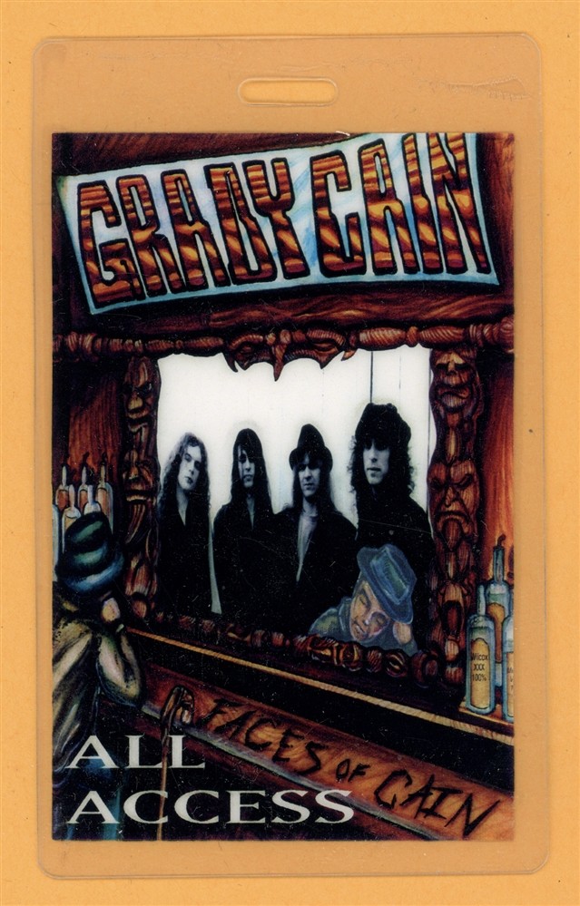 Grady Cain 1995 Faces of Cain Tour All Access Laminated Backstage Pass