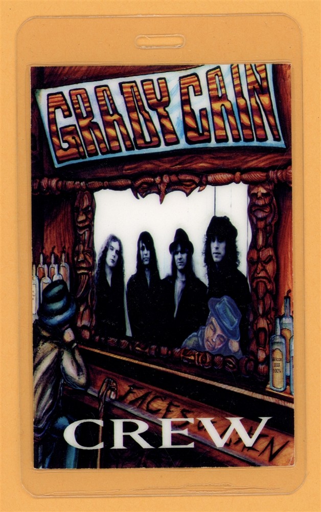 Grady Cain 1995 Faces of Cain Tour Crew Laminated Backstage Pass