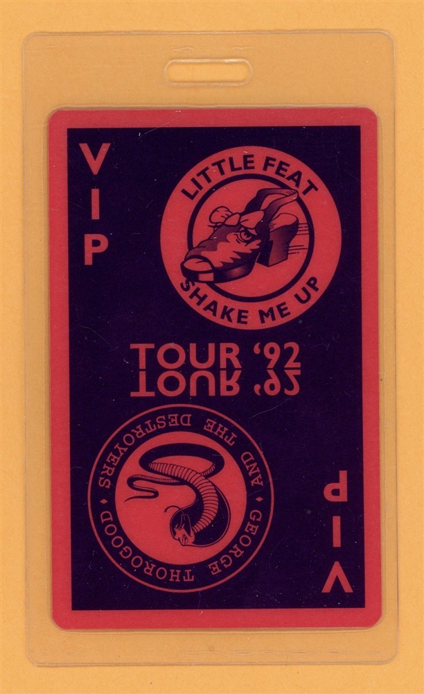 George Thorogood & The Destroyers 1992 Tour VIP Laminated Backstage Pass
