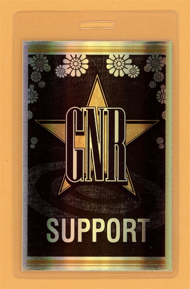 Guns N Roses 2002 Chinese Democracy Tour Support Laminated Backstage Pass
