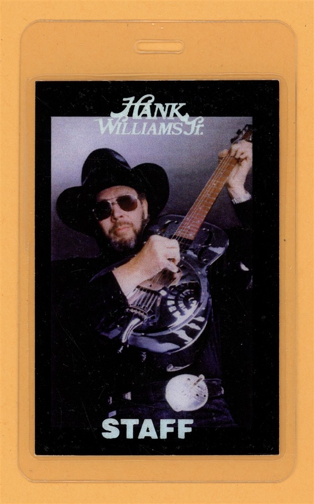 Hank Williams Jr. 1999 Tour Staff Laminated Backstage Pass