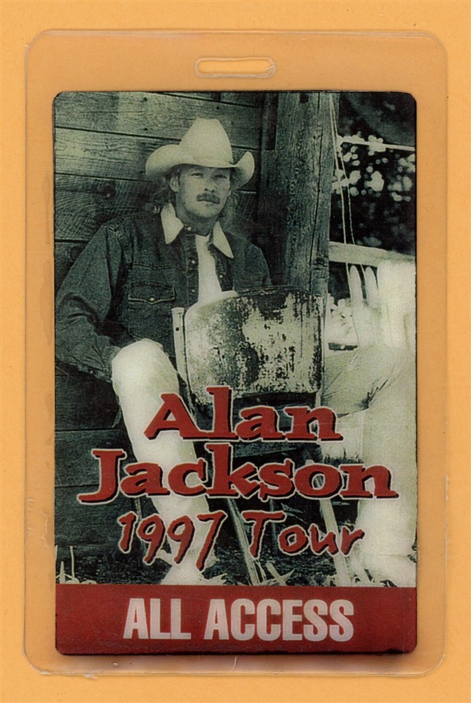 Alan Jackson 1997 Tour All Access Laminated Backstage Pass
