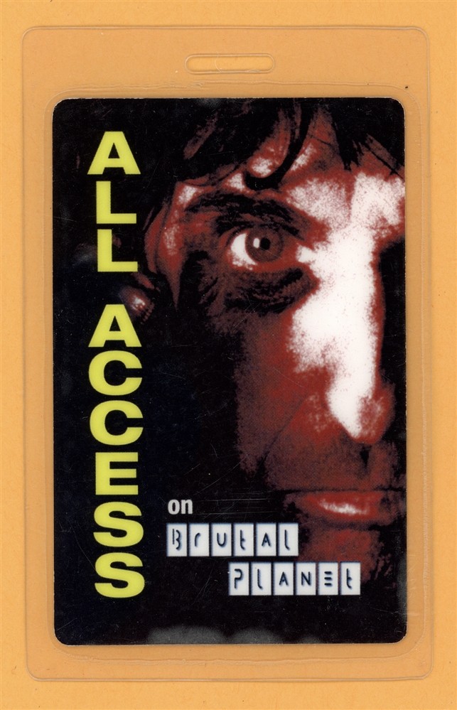 Alice Cooper 2000 Brutal Planet All Access Concert Tour Laminated Backstage Pass
