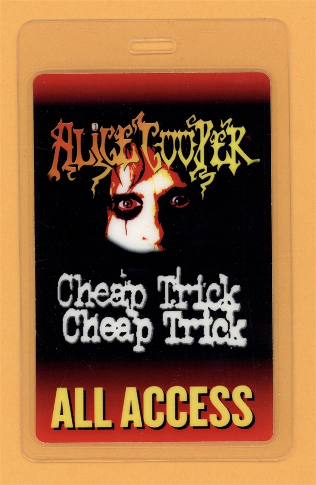 Alice Cooper 2005 Dirty Diamonds Tour w/ Cheap Trick AA Laminated Backstage Pass