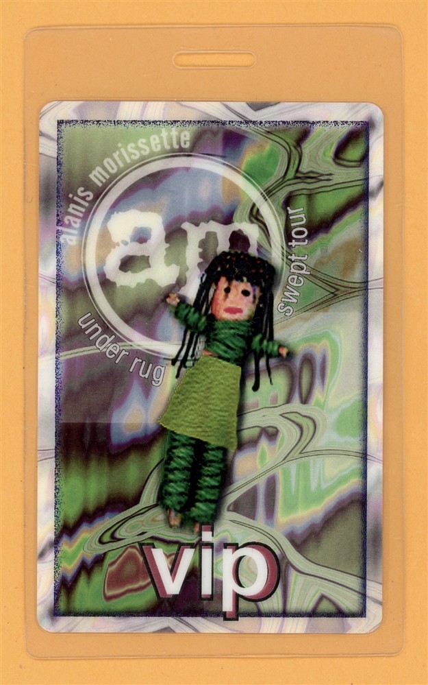Alanis Morissette 2002 Under Rug Swept Tour VIP Laminated Backstage Pass