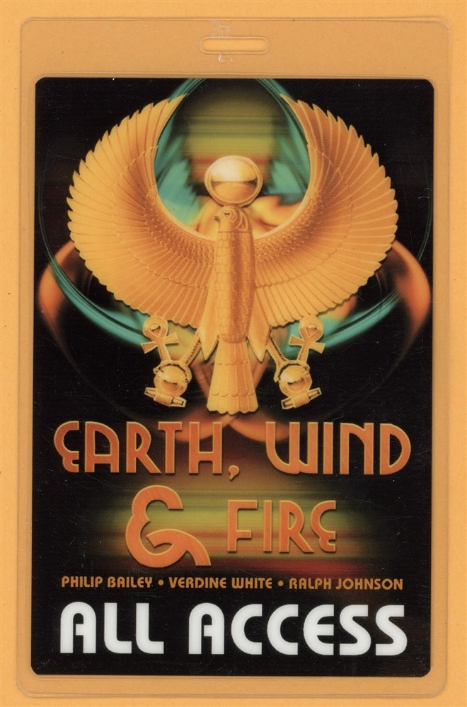 Earth Wind & Fire 2005 Tour All Access Laminated Backstage Pass
