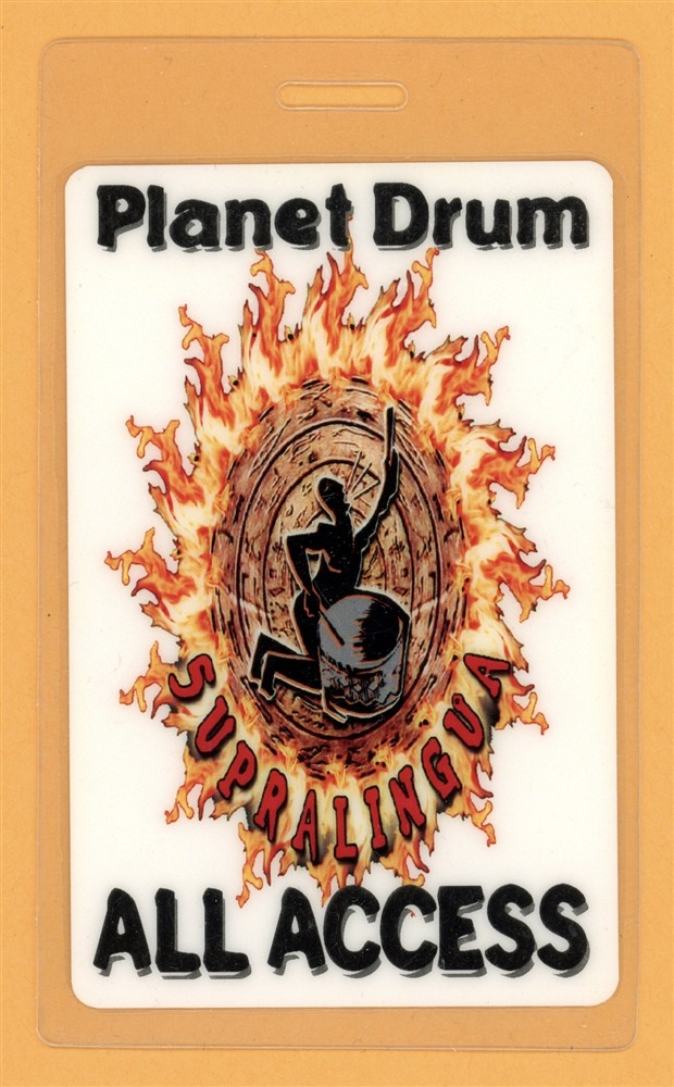 Grateful Dead Mickey Hart 1998 Supralingua Tour AA Laminated Backstage Pass