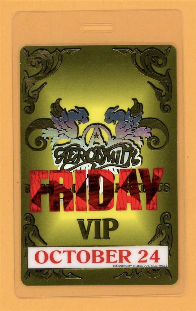 Aerosmith 2003 Rocksimus Maximus Tour w/ KISS VIP Laminated Backstage Pass