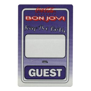 Bon Jovi 1993 Keep the Faith Concert Tour Guest Backstage Pass